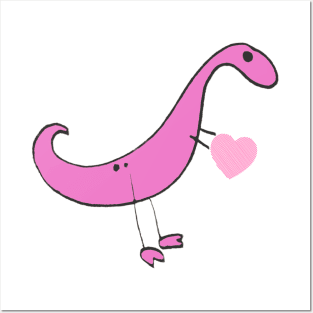 Dino Love Posters and Art